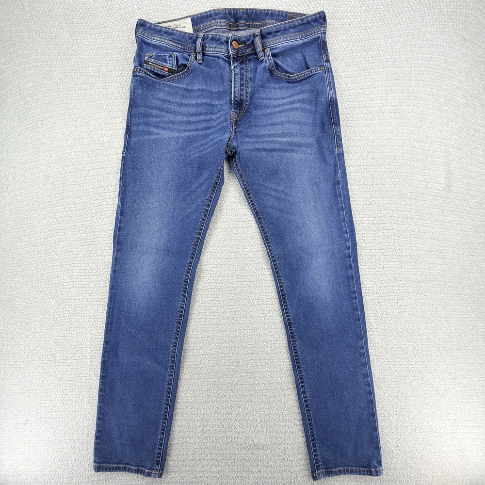 Diesel Thommer Slim Jeans Mens 33x32 Blue Medium Wash Preppy Stretch Denim